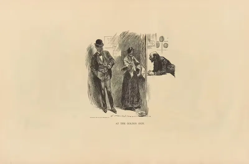 У золотого знака by Чарльз Дана Гибсон, 1893-1900 — digital art print download