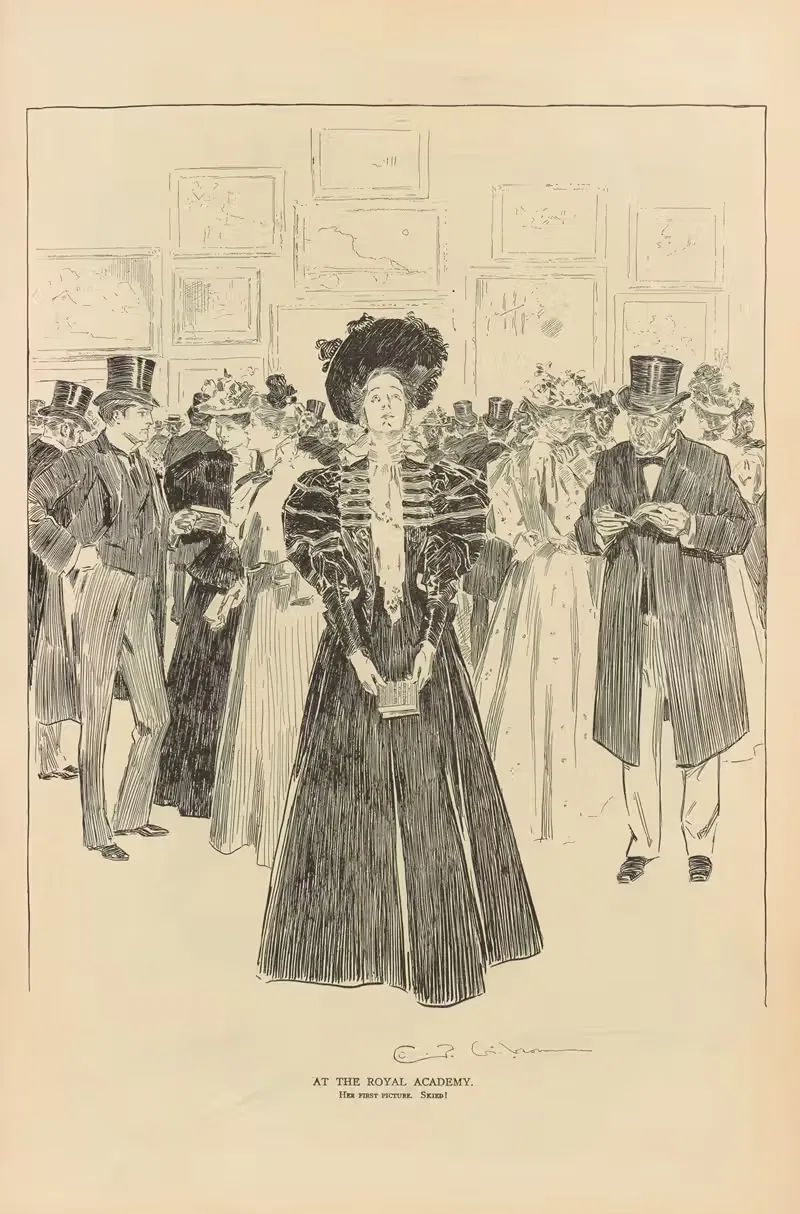 В королевской академии by Чарльз Дана Гибсон, 1893-1900 — digital art print download
