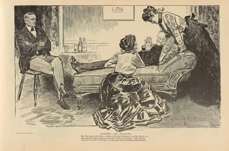 Дело и удовольствие by Чарльз Дана Гибсон, 1893-1900 — digital art print download