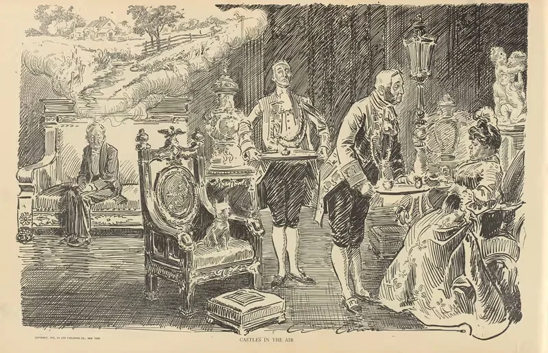 Замки в воздухе by Чарльз Дана Гибсон, 1900-1905 — digital art print download