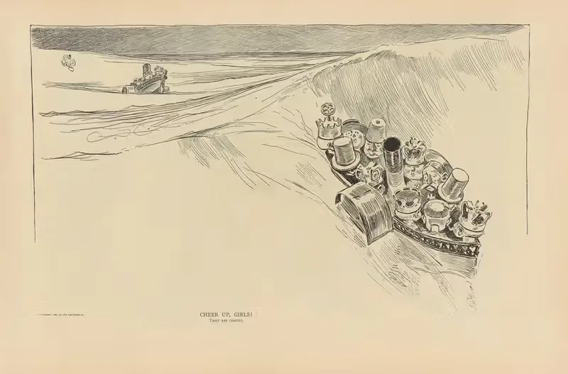 Не унывайте, девочки! by Чарльз Дана Гибсон, 1893-1900 — digital art print download