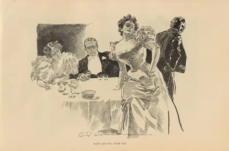 Восемь минут после одного by Чарльз Дана Гибсон, 1893-1900 — digital art print download