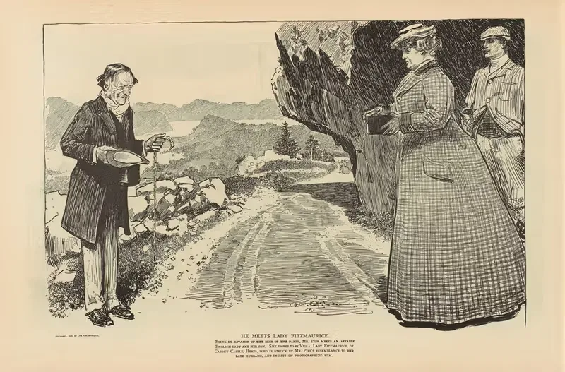 Он встречает леди Фицморис by Чарльз Дана Гибсон, 1893-1900 — digital art print download