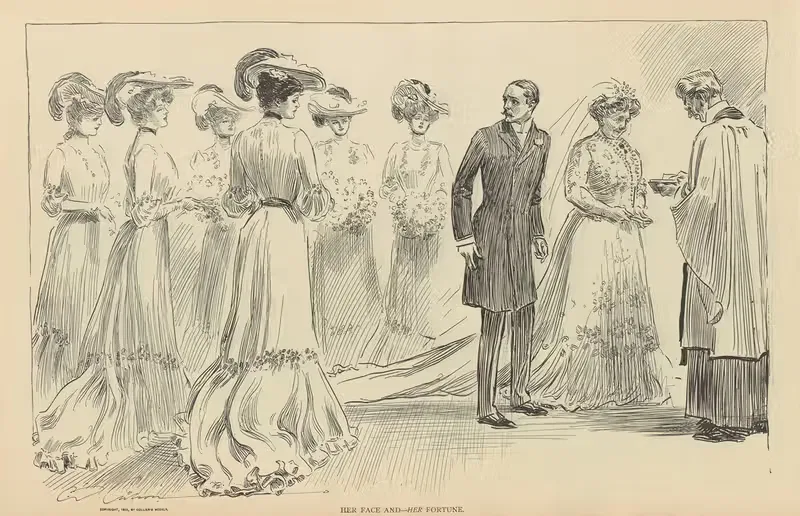 Её лицо и — её судьба by Чарльз Дана Гибсон, 1900-1905 — digital art print download