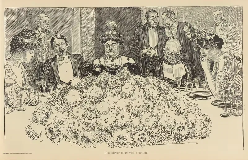 Ее сердце на кухне by Чарльз Дана Гибсон, 1900-1905 — digital art print download