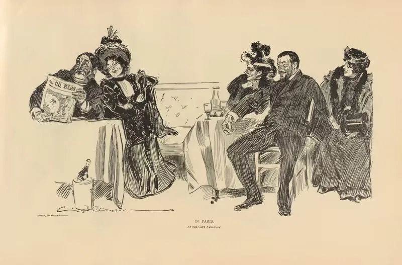 In paris. At the Café Americain — Charles Dana Gibson