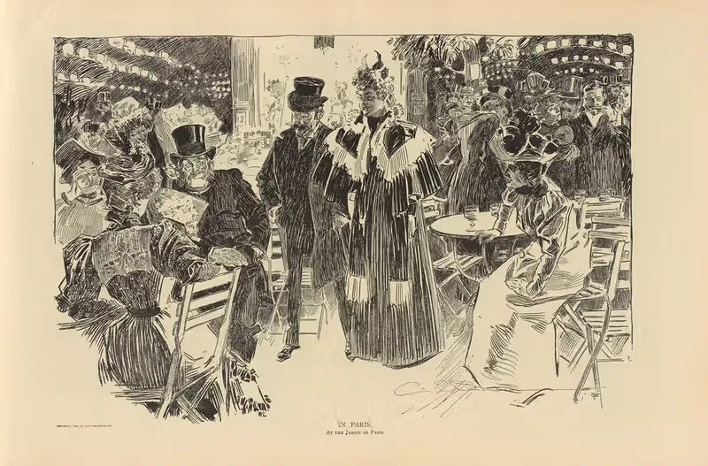 In Paris. At the Jardin de Paris — Charles Dana Gibson