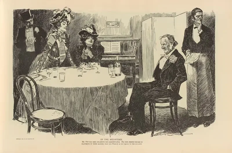 Тем временем by Чарльз Дана Гибсон, 1893-1900 — digital art print download