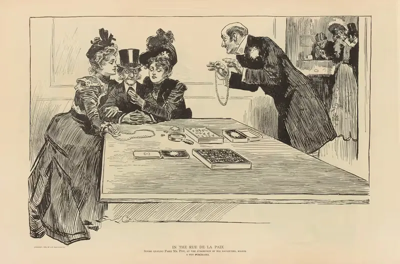 На улице Парижа by Чарльз Дана Гибсон, 1893-1900 — digital art print download