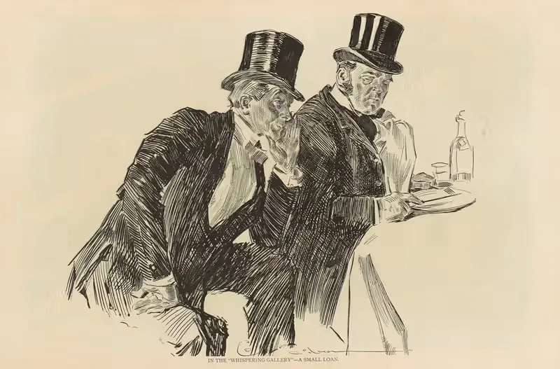 In the 'whispering gallery'—a small loan — Charles Dana Gibson