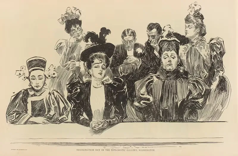 Inauguration day in the diplomatic gallery, Washington — Charles Dana Gibson