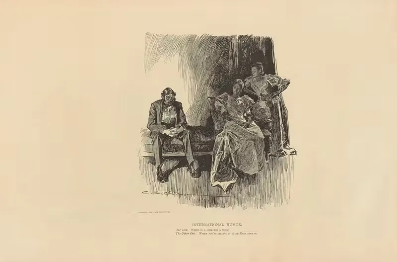 Международный юмор by Чарльз Дана Гибсон, 1893-1900 — digital art print download