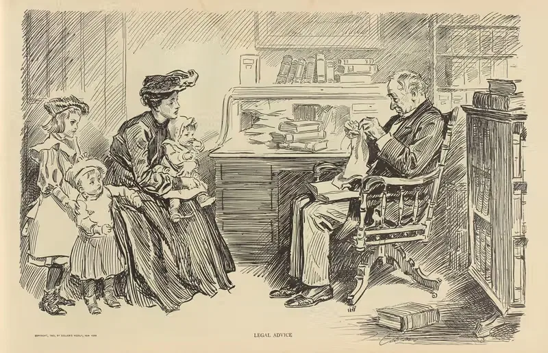 Юридическая консультация by Чарльз Дана Гибсон, 1900-1905 — digital art print download