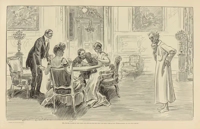 Мистер Граббс гуляет во сне by Чарльз Дана Гибсон, 1900-1905 — digital art print download