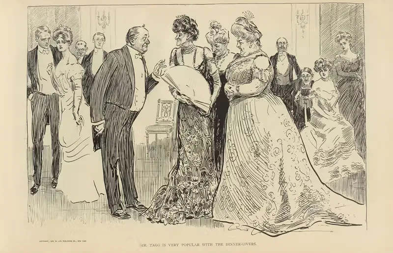 Mr. Tagg is very popular with the dinner-givers — Charles Dana Gibson