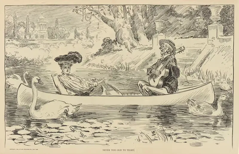 Никогда не слишком стар, чтобы тосковать by Чарльз Дана Гибсон, 1900-1905 — digital art print download
