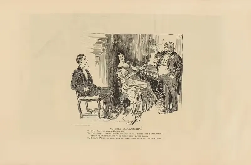 Нет бесплатных стипендий by Чарльз Дана Гибсон, 1893-1900 — digital art print download