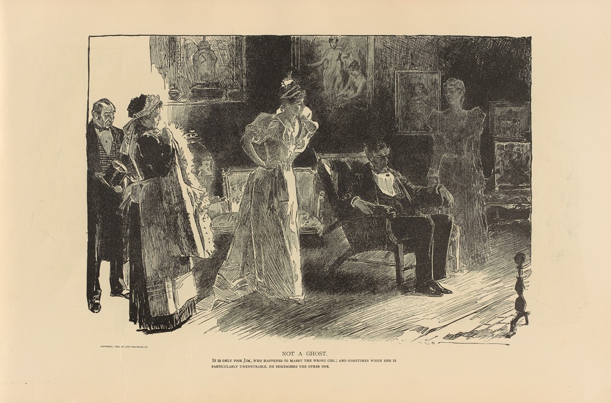 Not a ghost by Charles Dana Gibson, 1893-1900 — digital art print download