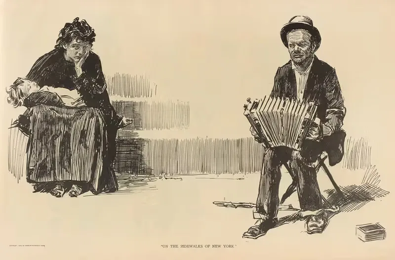 On the sidewalks of new york — Charles Dana Gibson