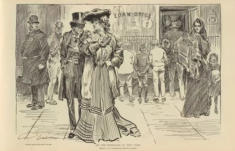 On the sidewalks of New York — Charles Dana Gibson