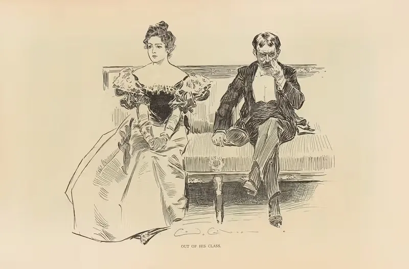 Не в его классе by Чарльз Дана Гибсон, 1893-1900 — digital art print download