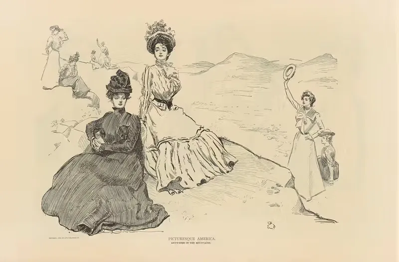 Живописная Америка by Чарльз Дана Гибсон, 1893-1900 — digital art print download