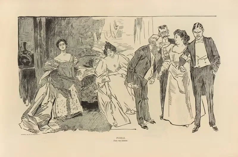 Пазл. Найдите наследницу by Чарльз Дана Гибсон, 1893-1900 — digital art print download