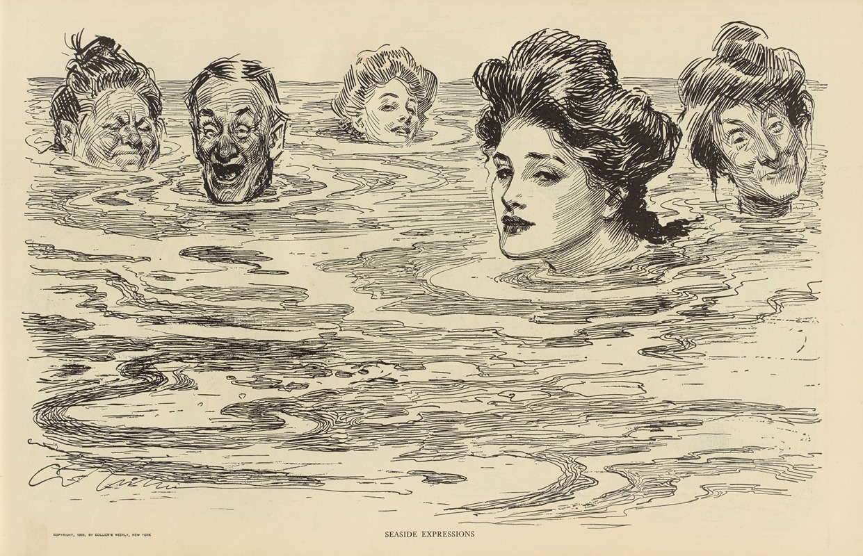 Прибрежные выражения by Чарльз Дана Гибсон, 1900-1905 — digital art print download