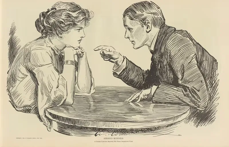 Серьезные дела by Чарльз Дана Гибсон, 1900-1905 — digital art print download