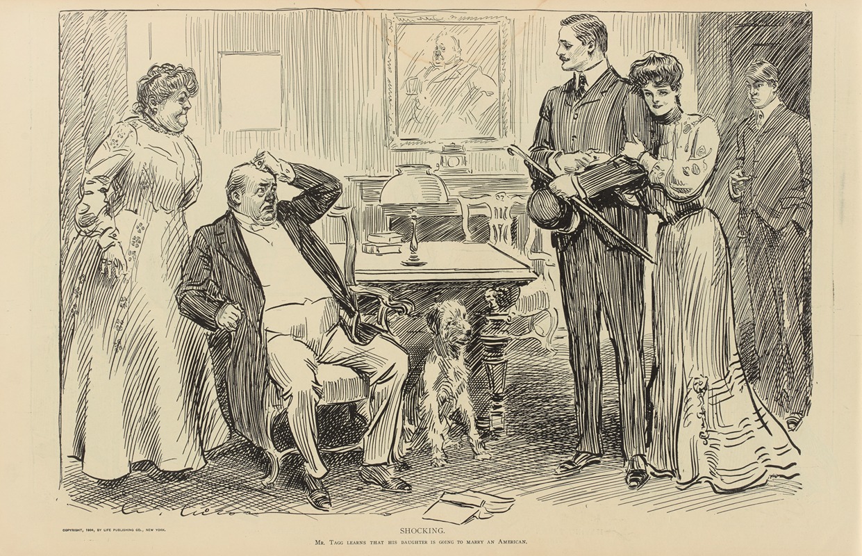 Shocking by Charles Dana Gibson, 1900-1905 — digital art print download