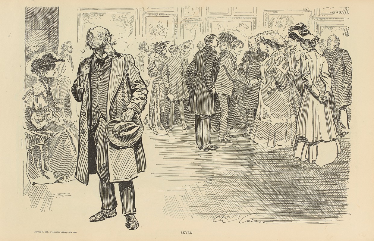 Skyed by Charles Dana Gibson, 1900-1905 — digital art print download