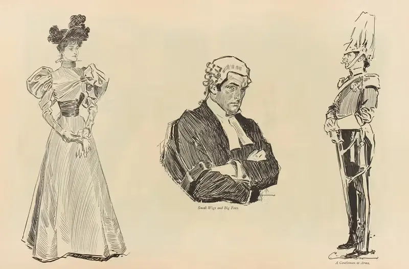 Маленькие парики и большие гонорары by Чарльз Дана Гибсон, 1893-1900 — digital art print download