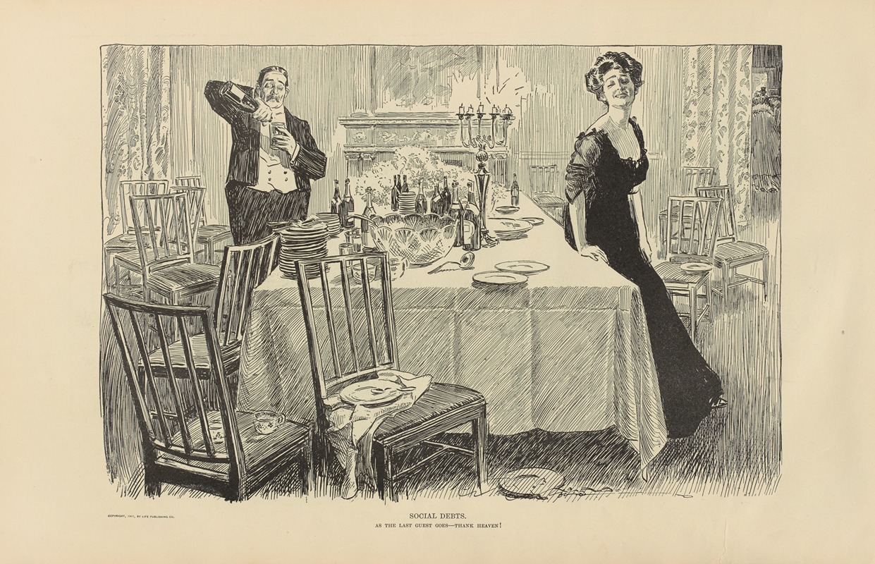 Социальные долги by Чарльз Дана Гибсон, 1900-1905 — digital art print download