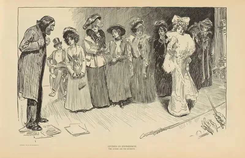 Исследования в выражении, автор и сопрано by Чарльз Дана Гибсон, 1900-1905 — digital art print download