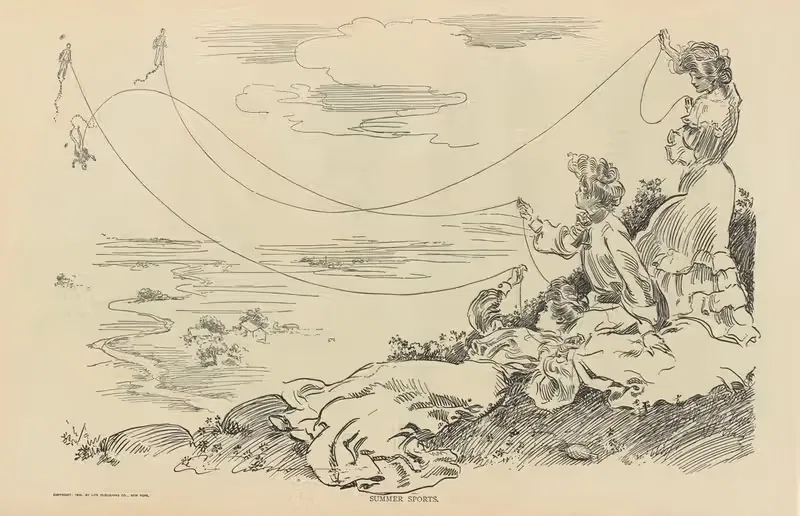 Летние виды спорта by Чарльз Дана Гибсон, 1900-1905 — digital art print download