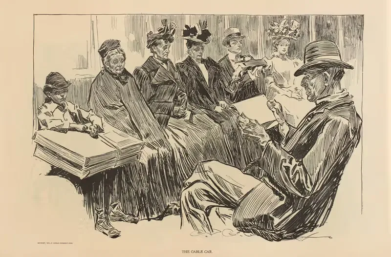 Канатная дорога by Чарльз Дана Гибсон, 1893-1900 — digital art print download