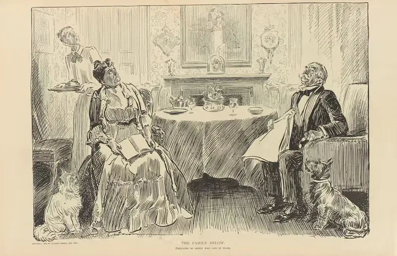 Семья внизу by Чарльз Дана Гибсон, 1900-1905 — digital art print download
