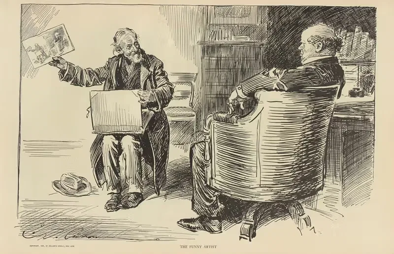 Смешной художник by Чарльз Дана Гибсон, 1900-1905 — digital art print download