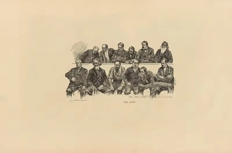 The jury by Charles Dana Gibson, 1893-1900 — digital art print download
