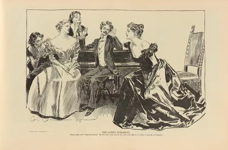 The latest nobleman by Charles Dana Gibson, 1893-1900 — digital art print download