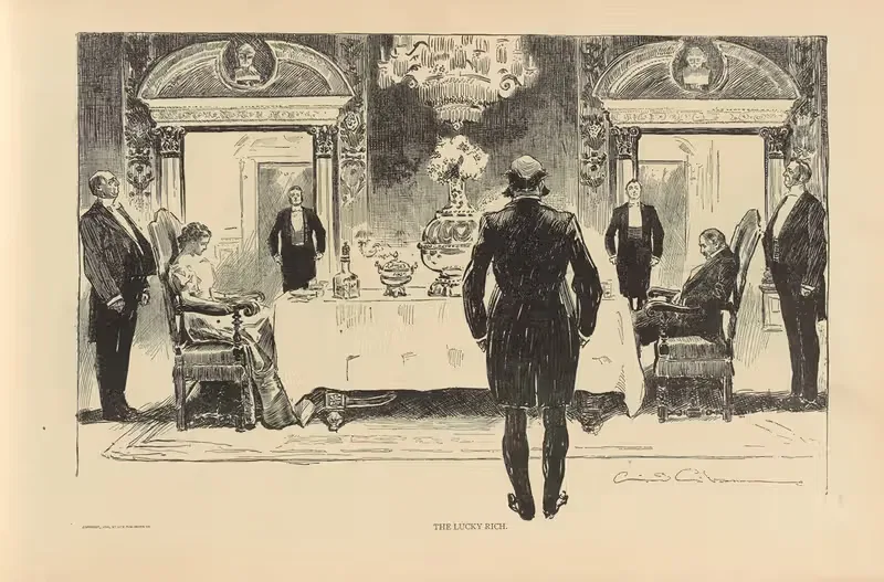 Удачливый богатый by Чарльз Дана Гибсон, 1893-1900 — digital art print download