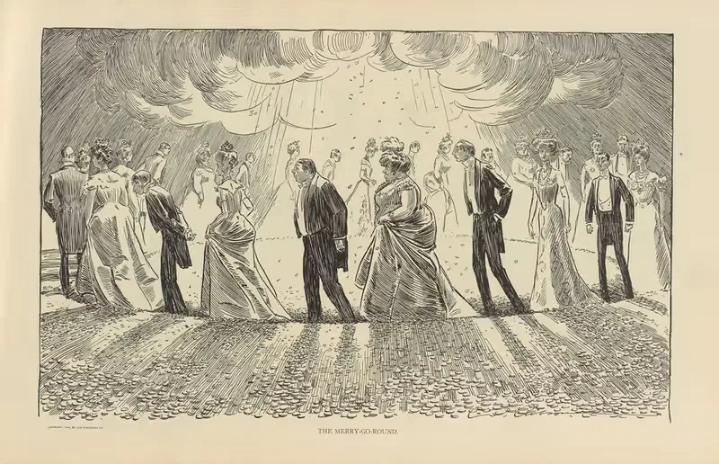 The merry-go-round by Charles Dana Gibson, 1900-1905 — digital art print download