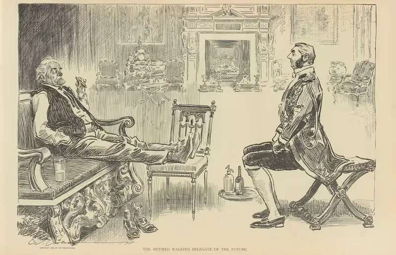 The retired walking delegate of the future — Charles Dana Gibson