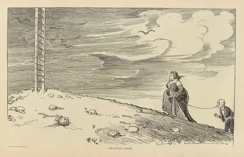 Социальная лестница. by Чарльз Дана Гибсон, 1900-1905 — digital art print download