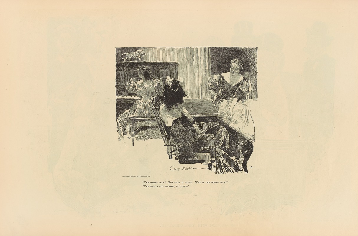 The wrong man by Charles Dana Gibson, 1893-1900 — digital art print download