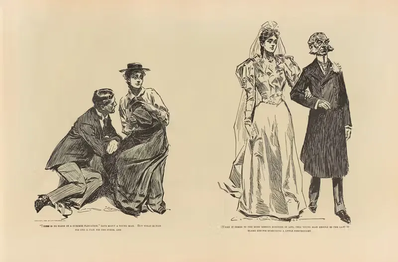 There is no harm in a summer flirtation — Charles Dana Gibson