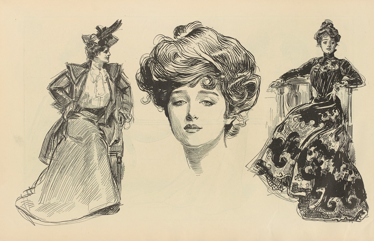 Без названия by Чарльз Дана Гибсон, 1900-1905 — digital art print download