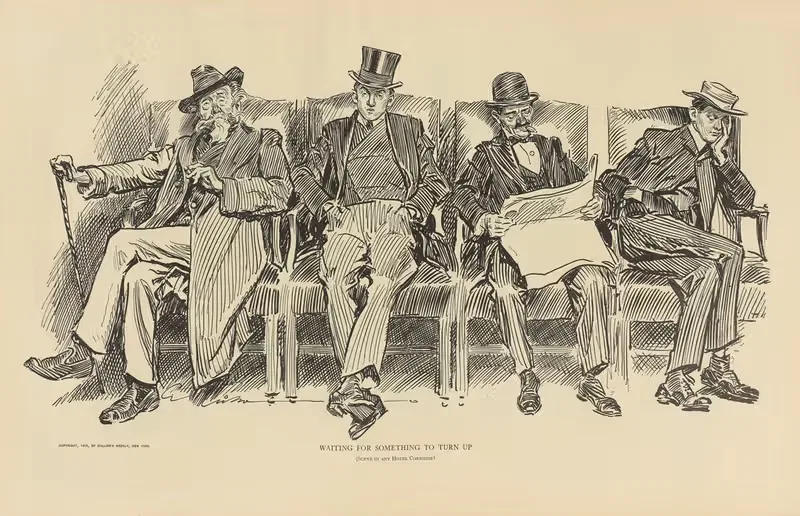 Ожидание чего-то by Чарльз Дана Гибсон, 1900-1905 — digital art print download