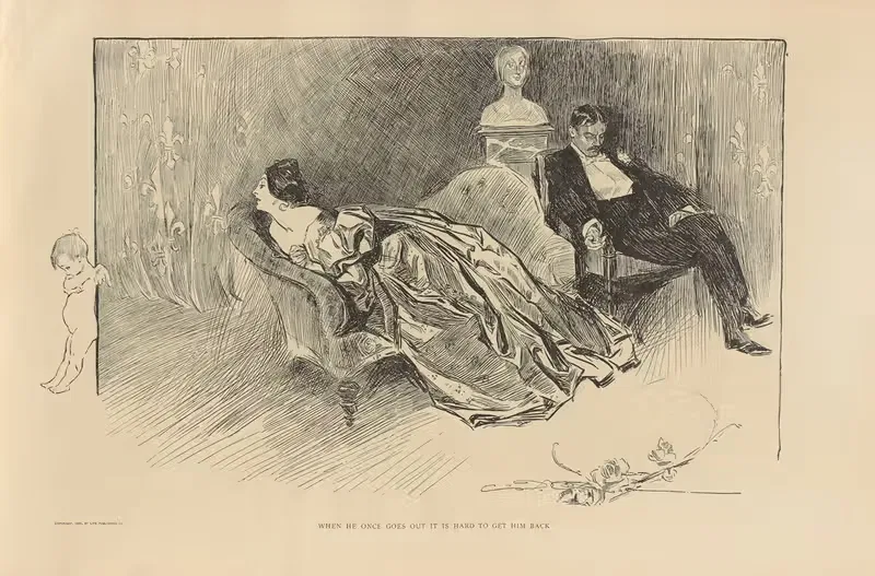 When he once goes out it is hard to get him back — Charles Dana Gibson