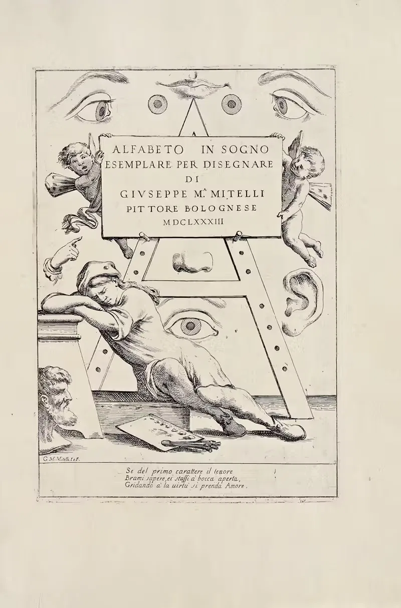 Alfabeto in sogno Pl.01 — Giuseppe Maria Mitelli